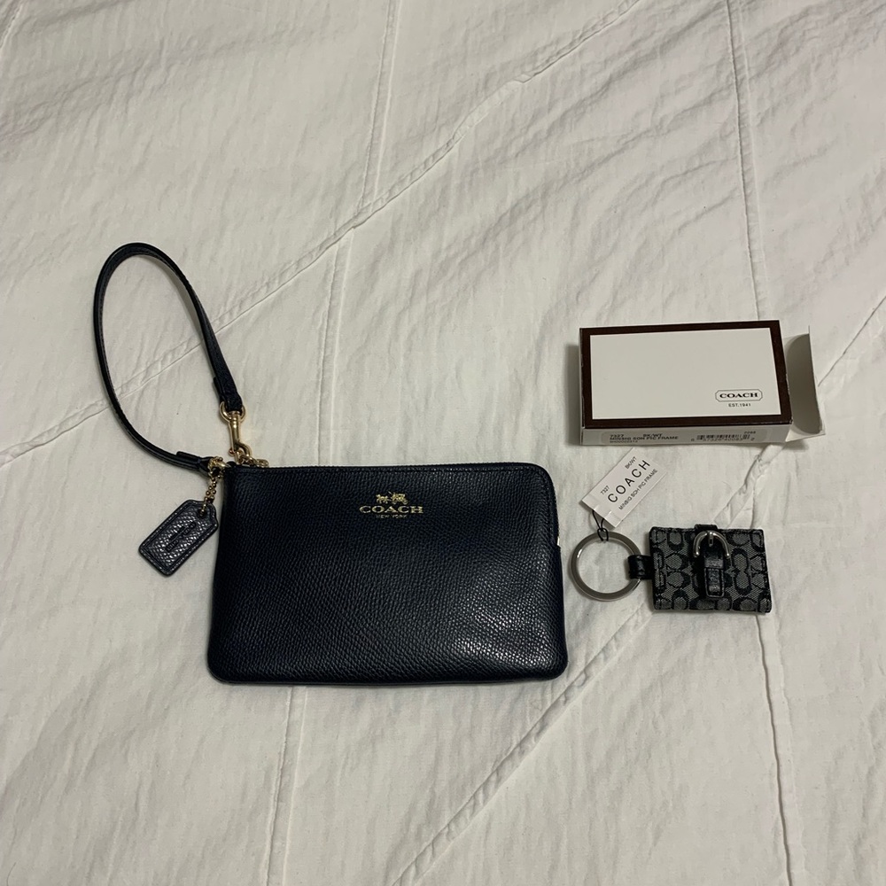 Coach wristlet and Coach keychain